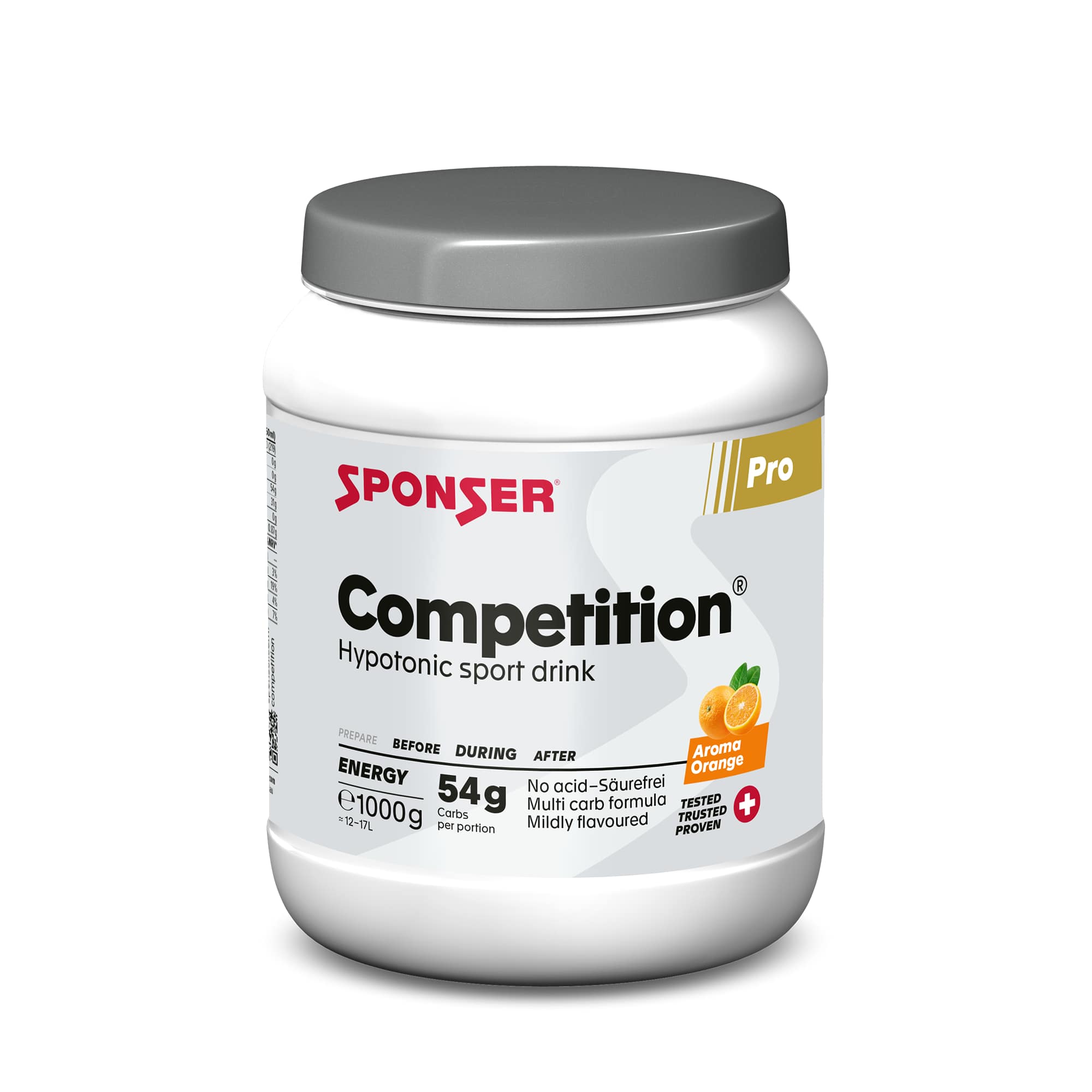 Image of Sponser Competition® Orange 1000 g Getränkepulver Weiss, Herren, Größe: 0