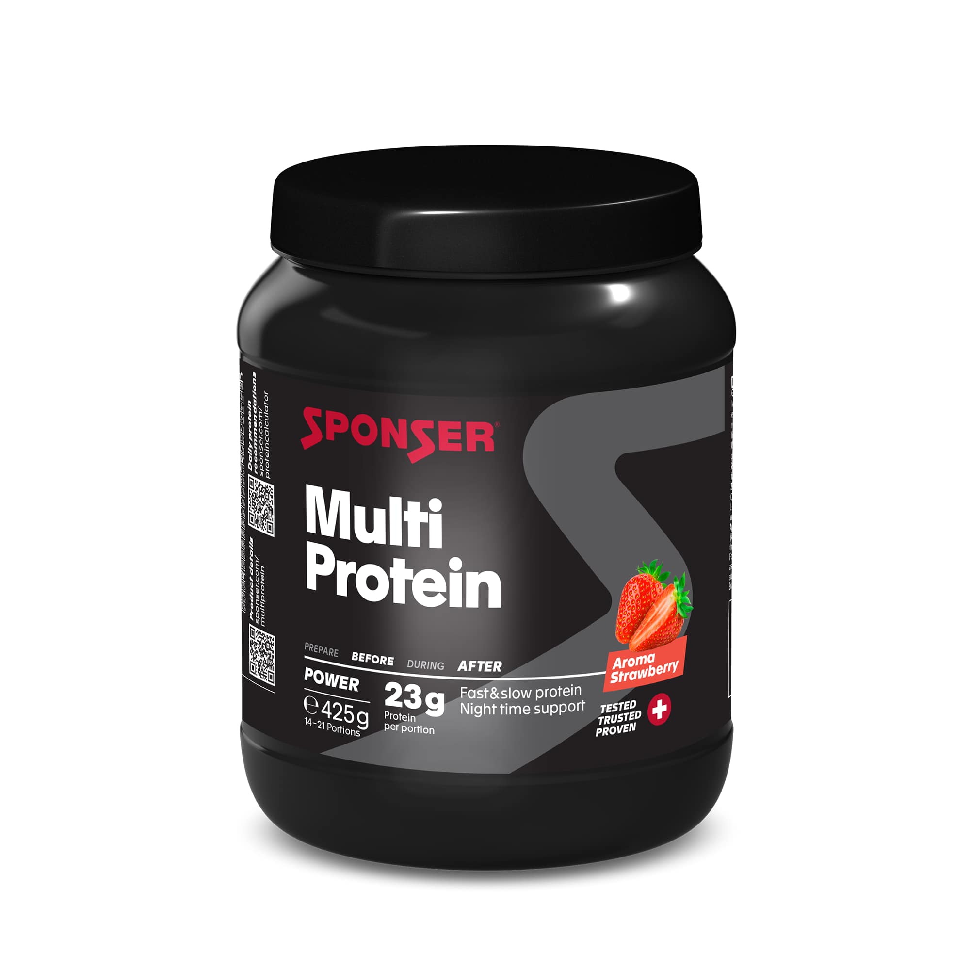 Image of Sponser Multi Protein Strawberry 425 g Proteinpulver Grau, Herren, Größe: 0