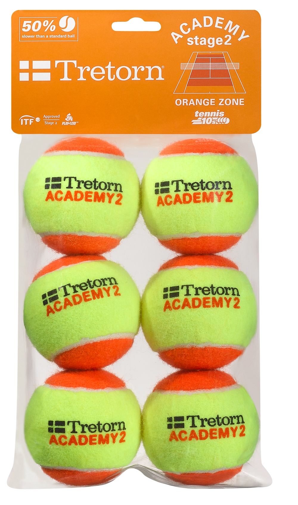 Image of Tretorn Stage 2 Academy Tennisball Gelb, , Größe: 0