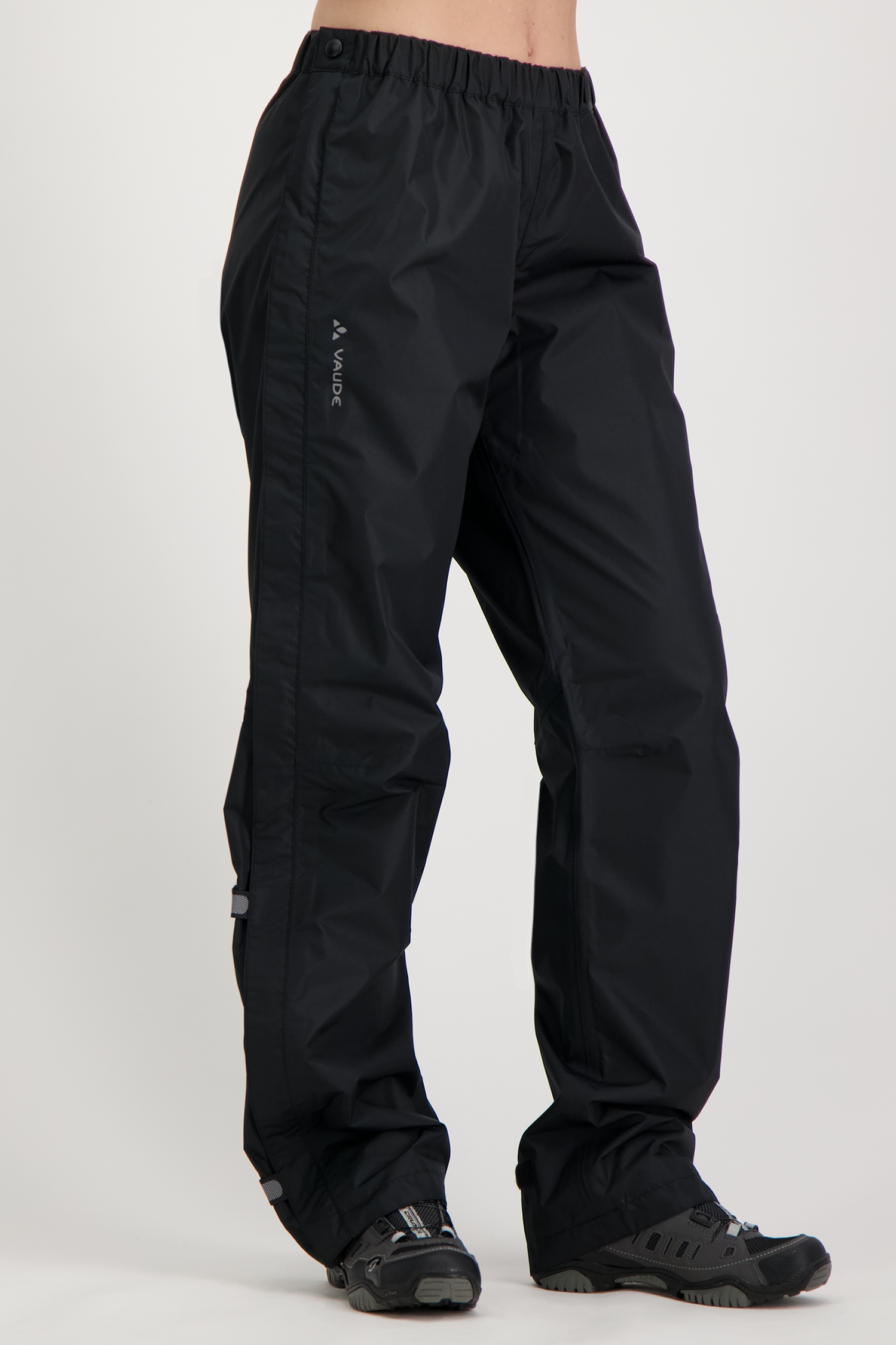 VAUDE Fluid Full-Zip Damen Regenhose Schwarz, Damen, Größe: 40