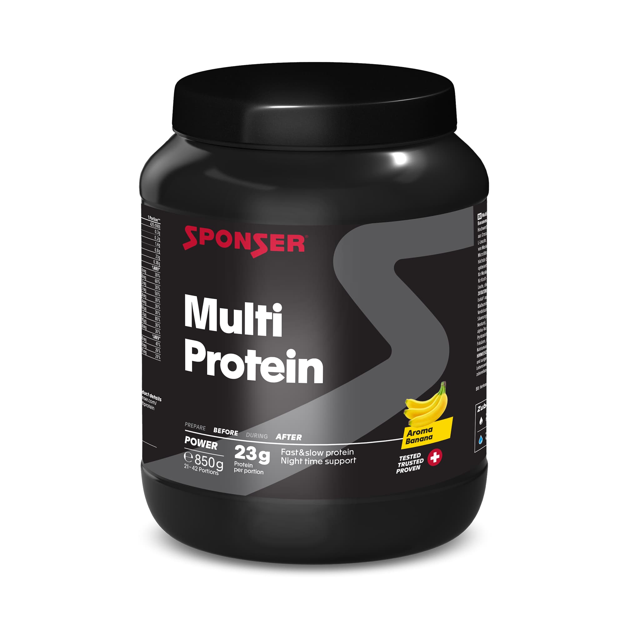 Sponser Multi Protein Banana 850 g Proteinpulver Weiss, Herren, Größe: 0