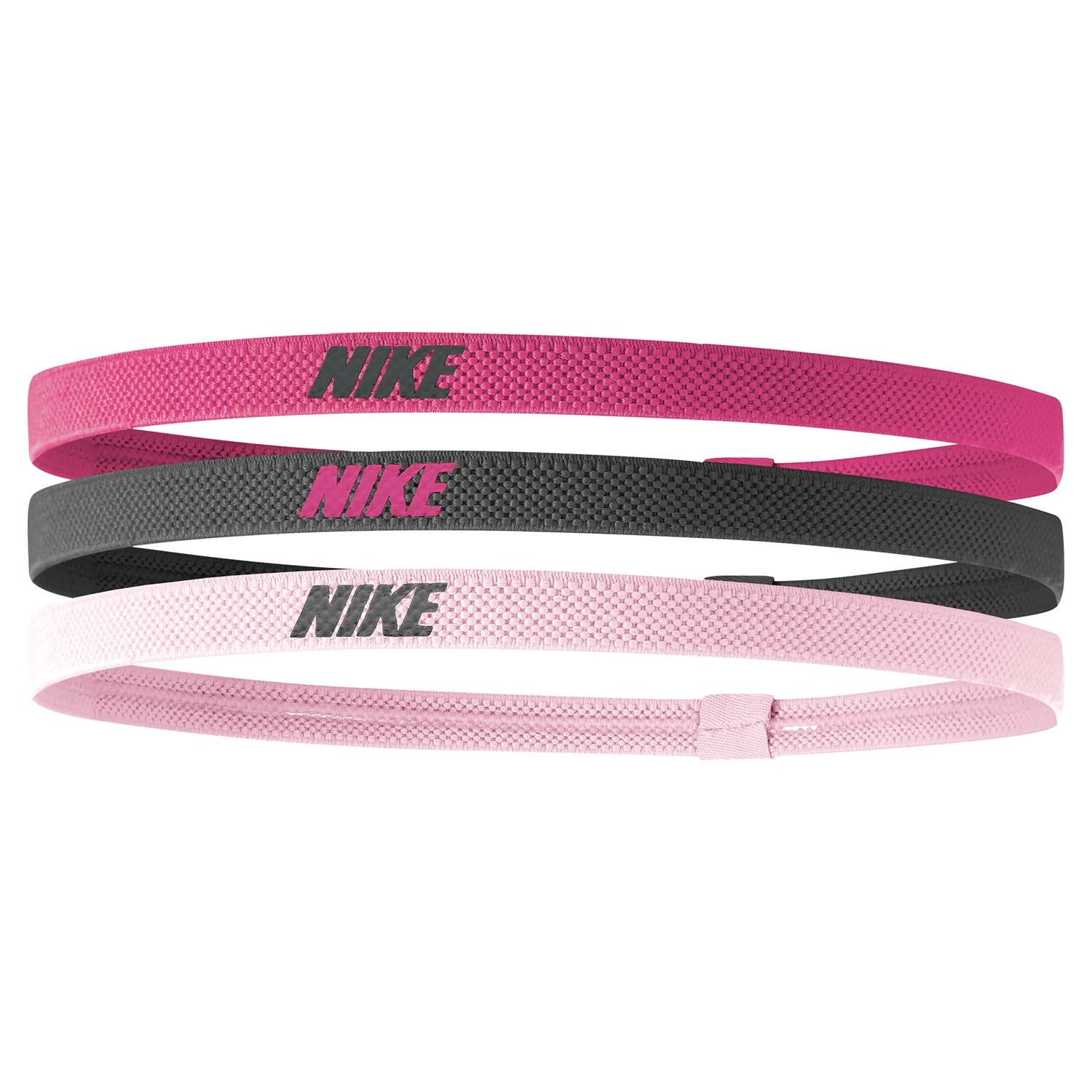 Nike NIKE ELASTIC HEADBANDS 2.0 3 PK Rosa, Herren, Größe: ONE SIZE