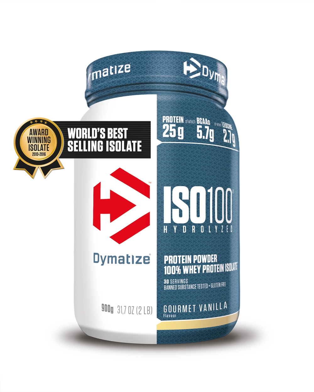 Dymatize Iso 100 Gourmet Vanille 900 g Proteinpulver Multicolor, Herren, Größe: 0