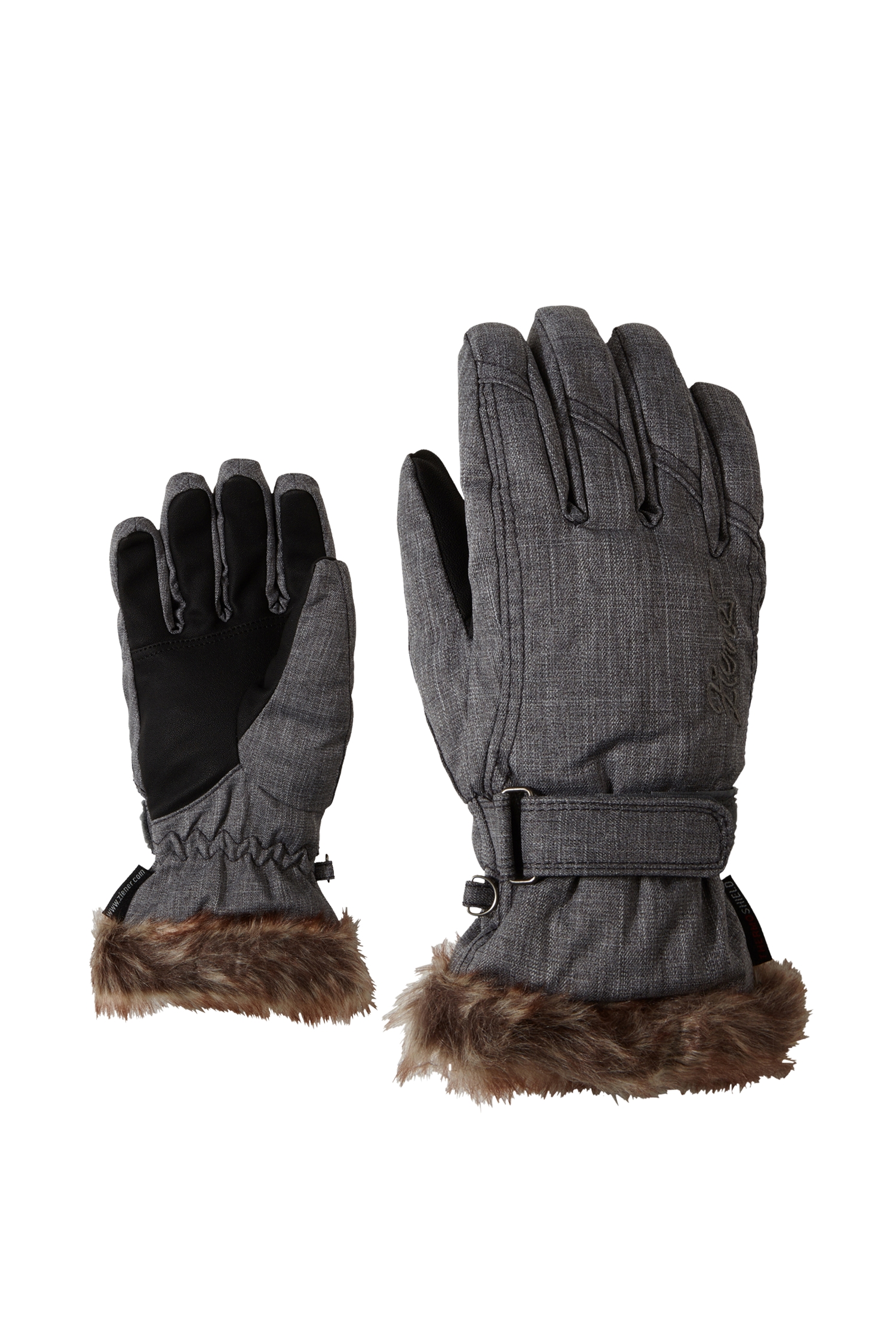 Image of ziener Kim Damen Skihandschuh Grau, Damen, Größe: 6 1/2