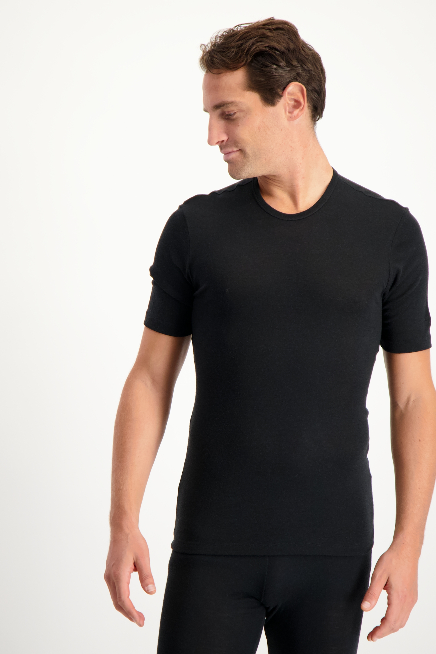 Image of icebreaker Merino 175 Everyday Herren Thermoshirt Schwarz, Herren, Größe: L
