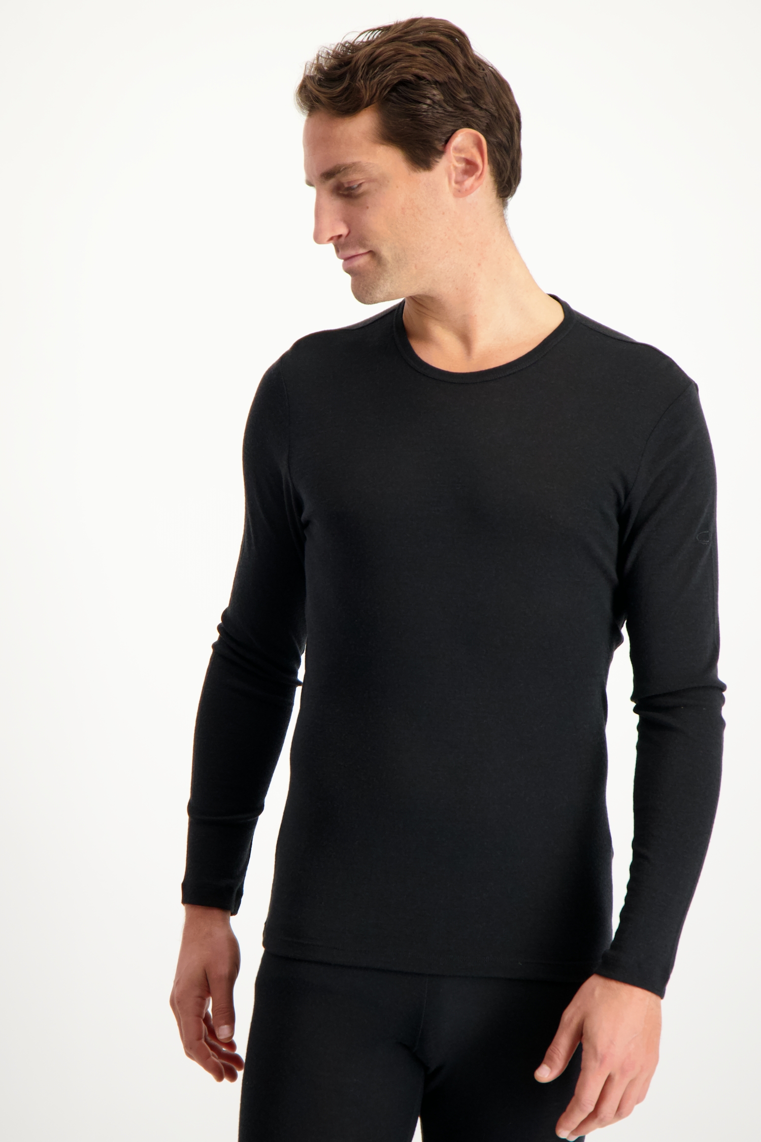 Image of icebreaker Merino 175 Everyday Herren Thermo Longsleeve Schwarz, Herren, Größe: L