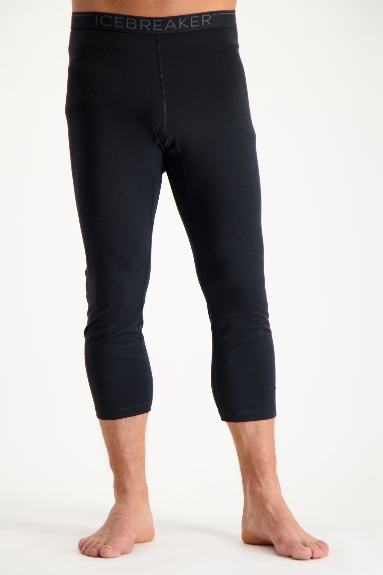 Image of icebreaker Merino 200 Oasis Herrren 3/4 Thermohose Schwarz, Herren, Größe: M