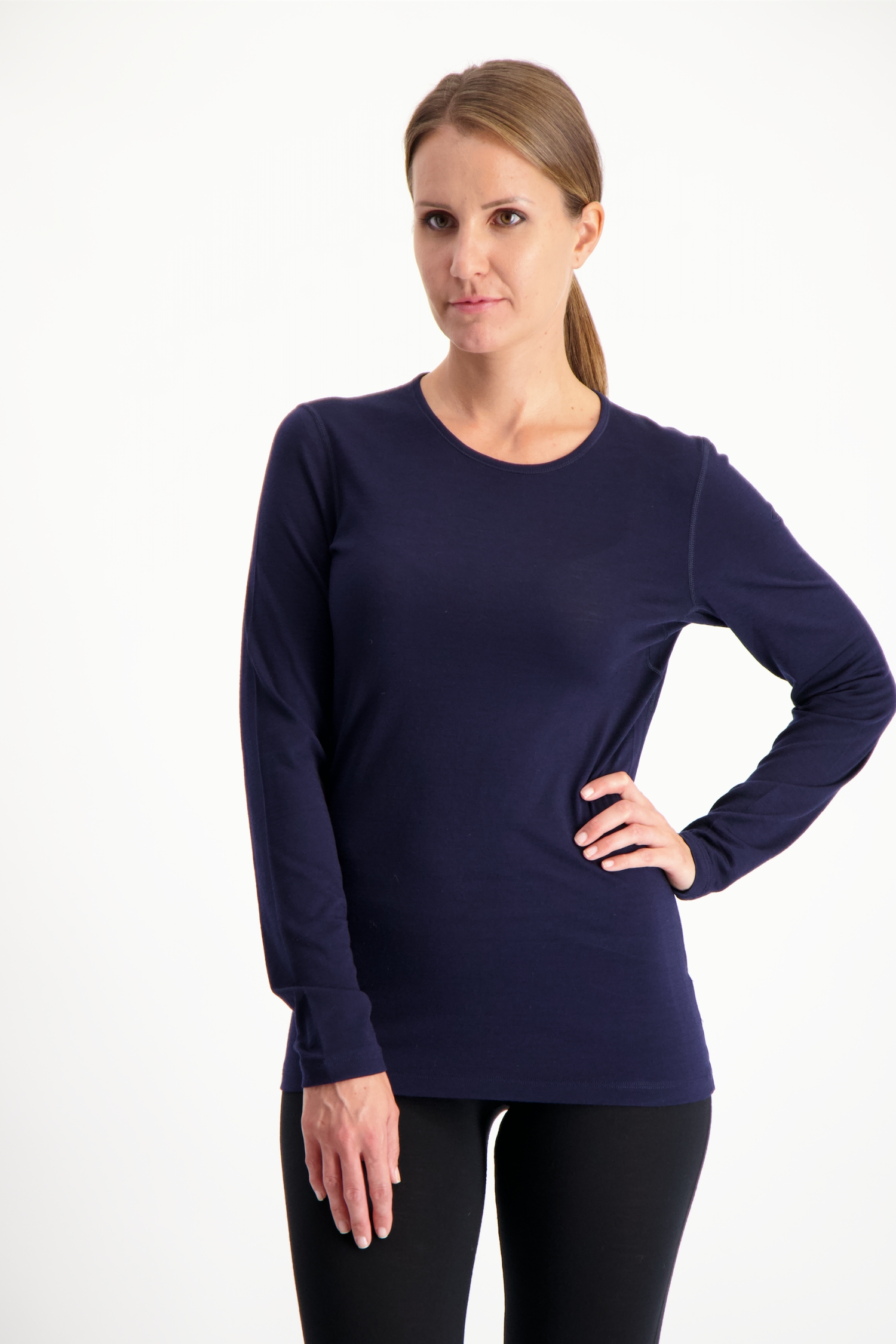 Image of icebreaker Merino 200 Oasis Damen Thermo Longsleeve Blau, Damen, Größe: L