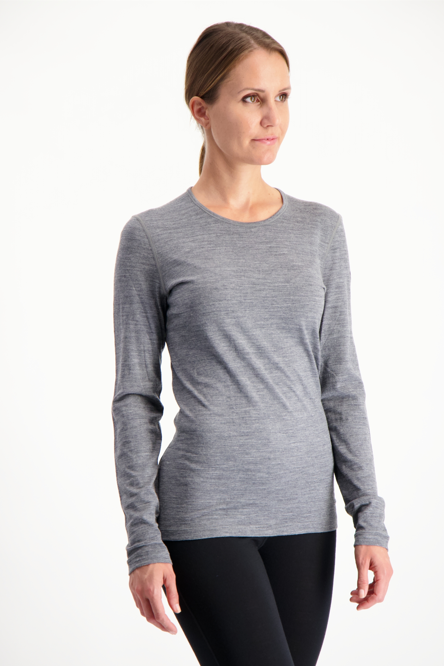 Image of icebreaker Merino 200 Oasis Damen Thermo Longsleeve Grau, Damen, Größe: L