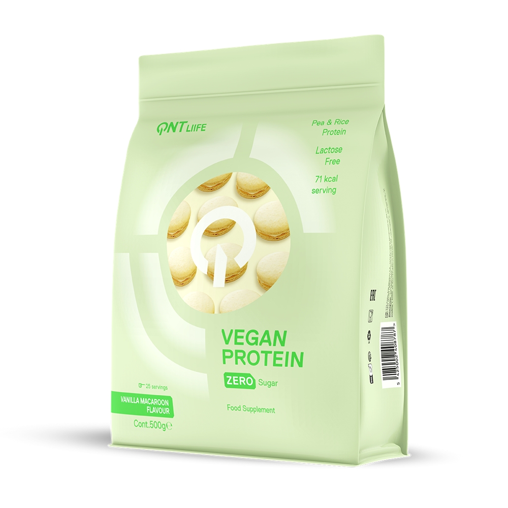 QNT Vegan Vanilla Macaron 500 g Proteinpulver Weiss, Herren, Größe: 0