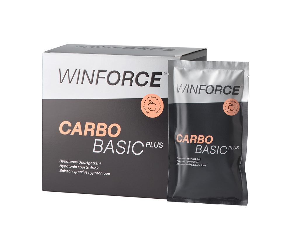 Image of Winforce Carbo Basic Plus Pfirsich 10 x 60 g Getränkepulver Schwarz, Herren, Größe: 0