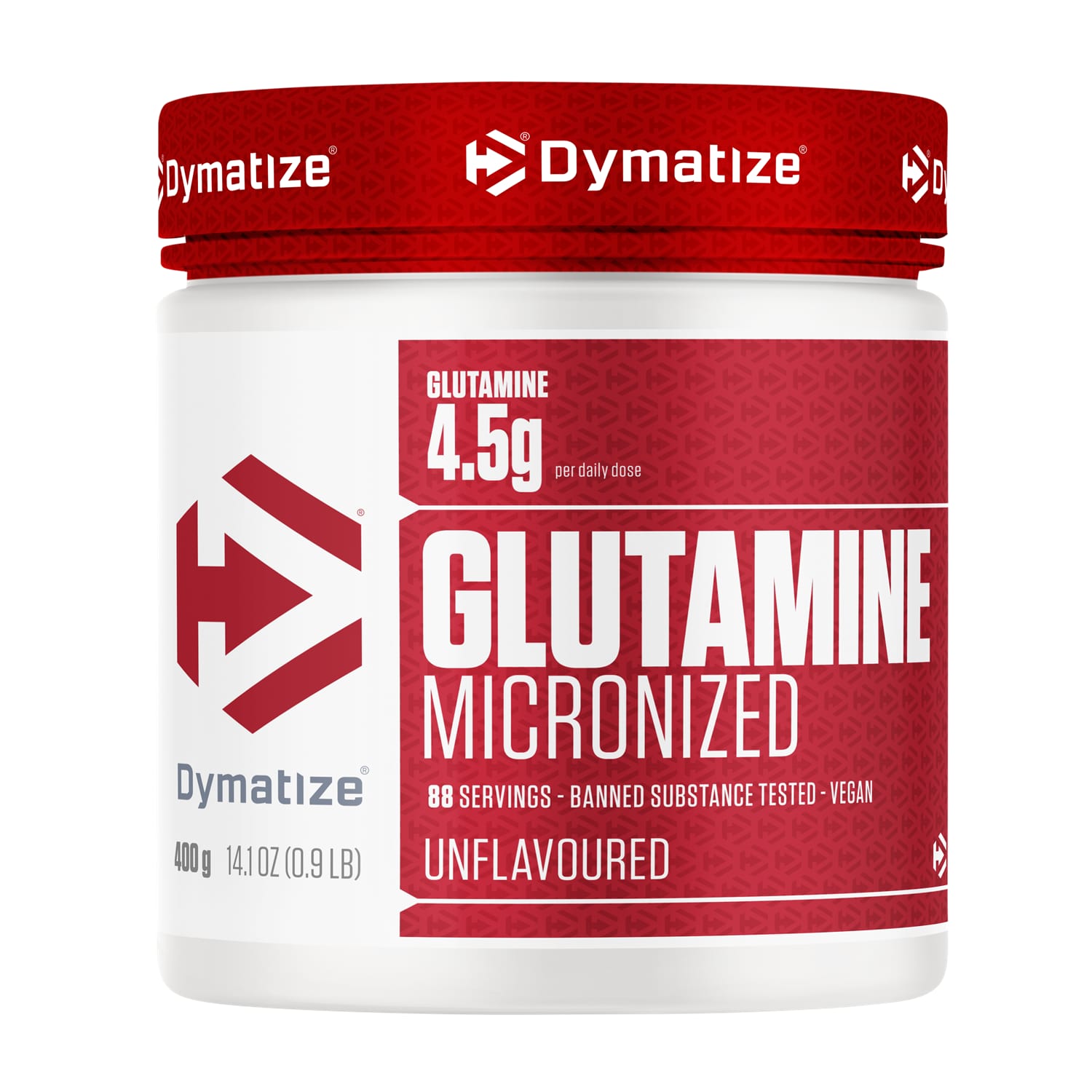 Dymatize Glutamine Neutral 400 g Nahrungsergänzung Weiss, Herren, Größe: 0