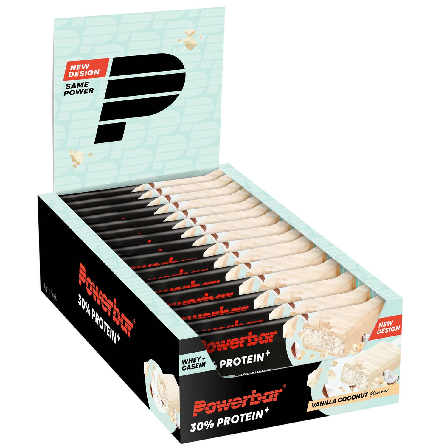 Powerbar 30% Protein Plus Vanilla-Coconut 15 x 55 g Sportriegel Blau, Herren, Größe: 0