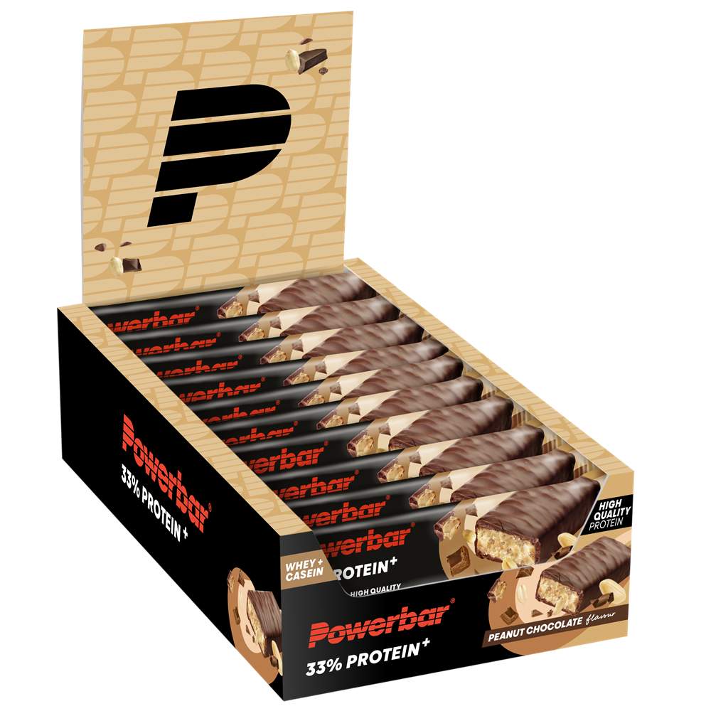 Powerbar 33% Protein Plus Peanut-Chocolate 10 x 90 g Sportriegel Blau, Herren, Größe: 0