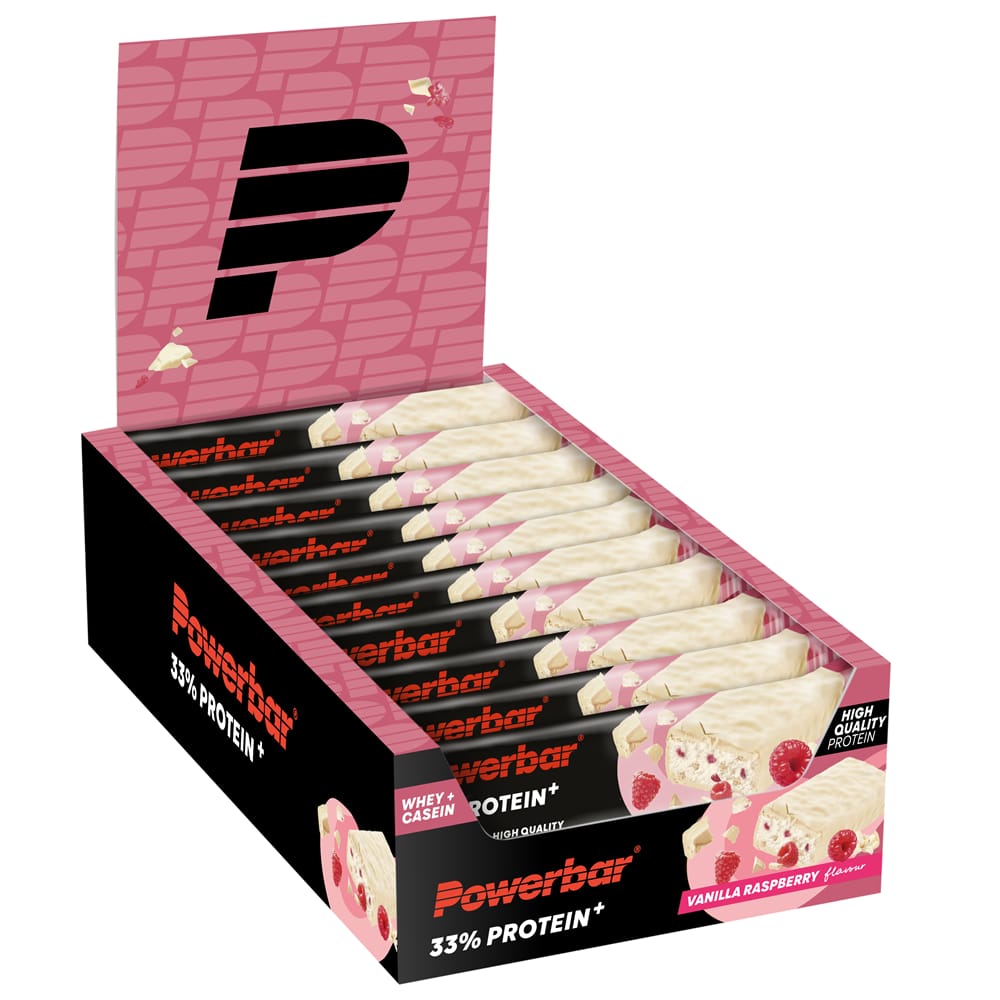 Image of Powerbar 33% Protein Plus Vanilla-Raspberry 10 x 90 g Sportriegel Blau, Herren, Größe: 0