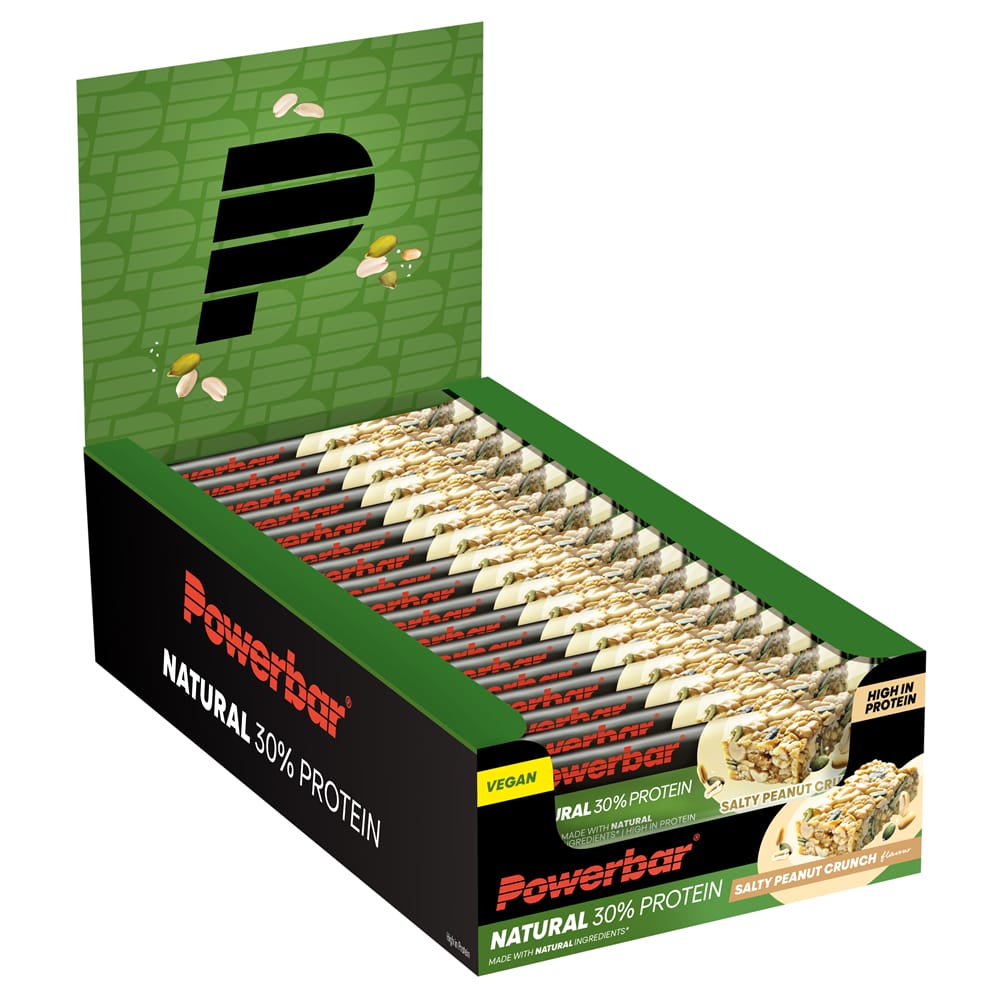 Image of Powerbar Natural 30% Protein Salty Peanut chrunch 18 x 40 g Sportriegel Grün, Herren, Größe: 0