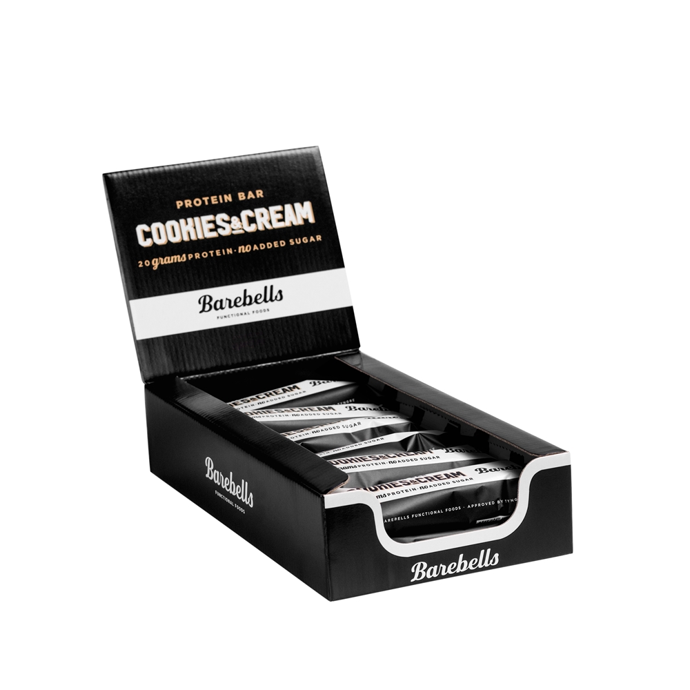 Image of Barebells Cookies and Cream 12 x 55 g Sportriegel Schwarz, Herren, Größe: 0