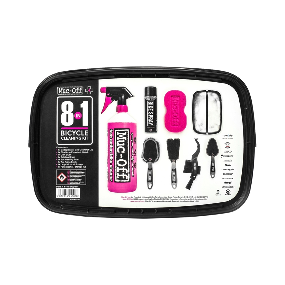 Image of Muc-Off 8-IN-One Reinigungsset Schwarz, Herren, Größe: ONE SIZE