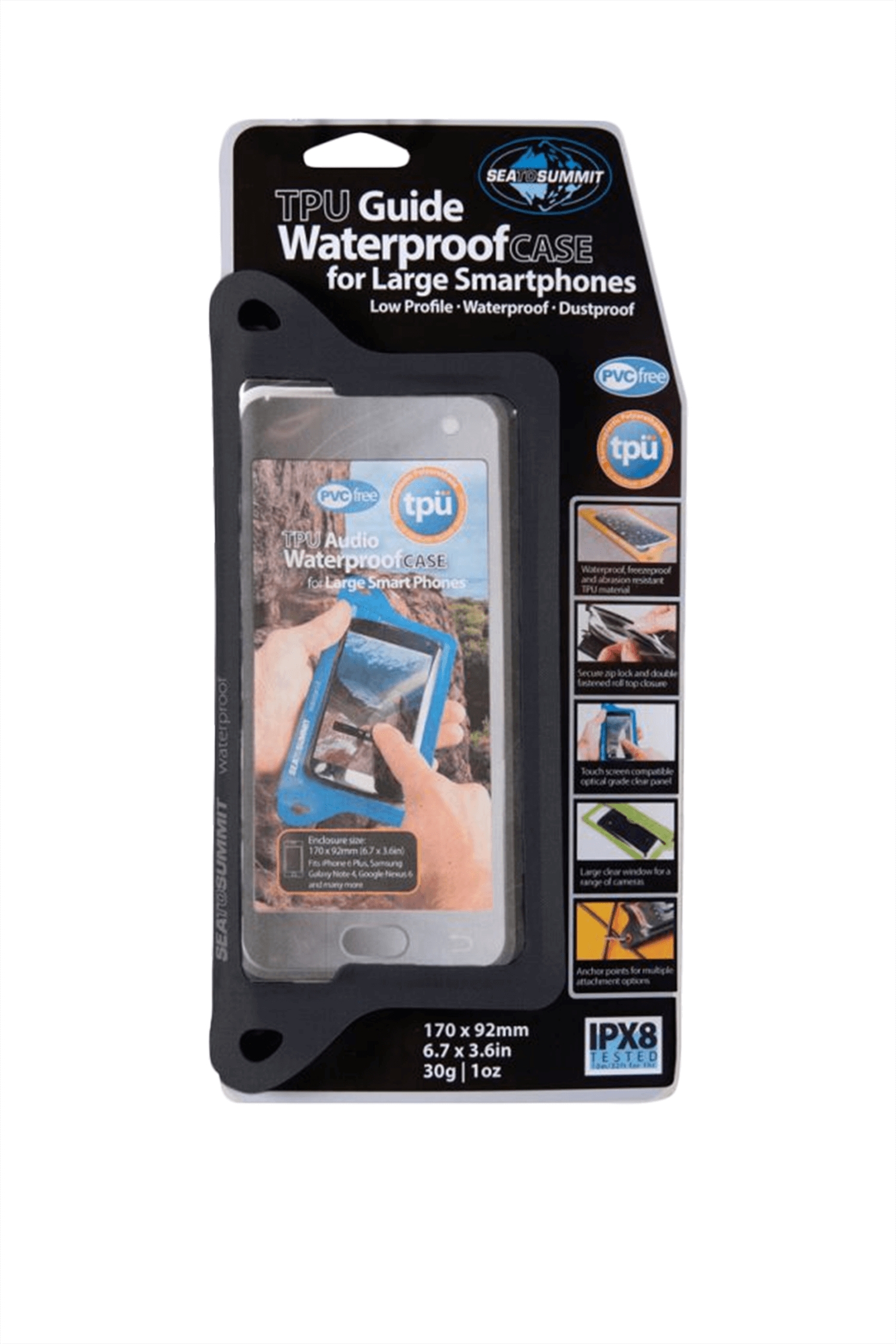 Sea to Summit TPU Guide Waterproof Handyhülle Schwarz, Herren, Größe: ONE SIZE