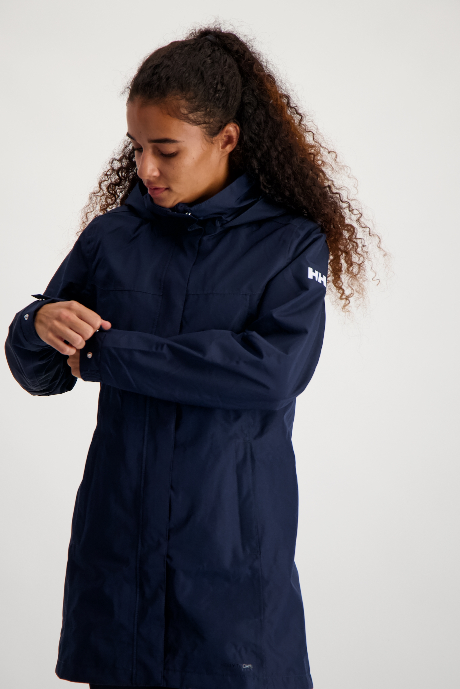 Image of Helly Hansen Aden Long Damen Regenmantel Blau, Damen, Größe: L