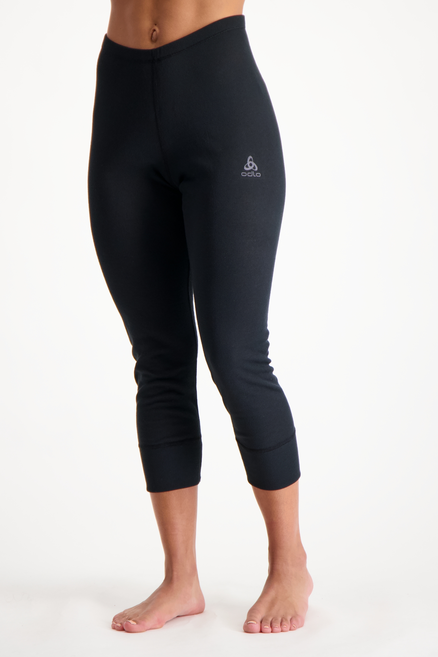 Image of Odlo Active Warm ECO Damen 3/4 Thermohose Schwarz, Damen, Größe: L