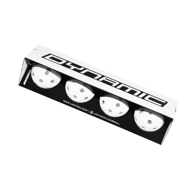 Unihoc 4-Pack IFF-Matchball Dynamic Unihockeyball Weiss, Herren, Größe: 0