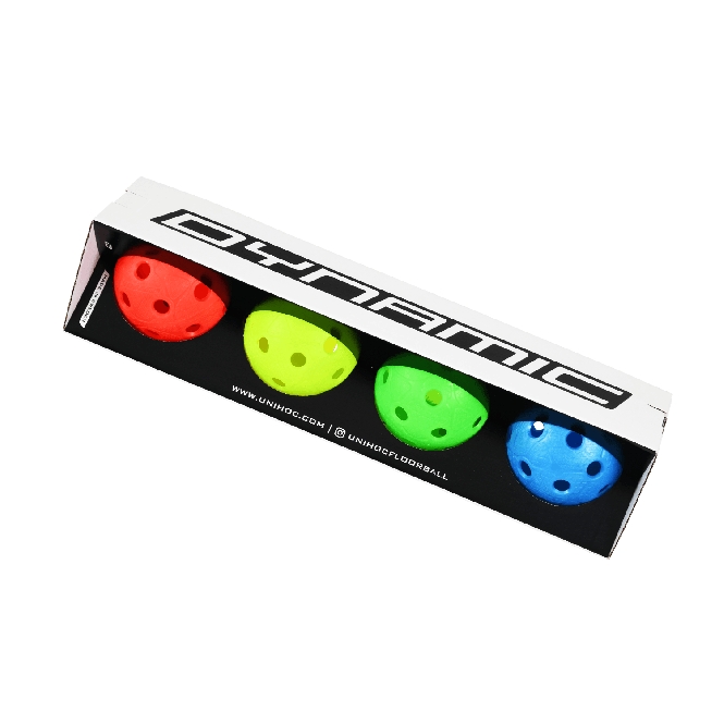Unihoc 4-Pack IFF-Matchball Dynamic Unihockeyball Multicolor, Herren, Größe: 0