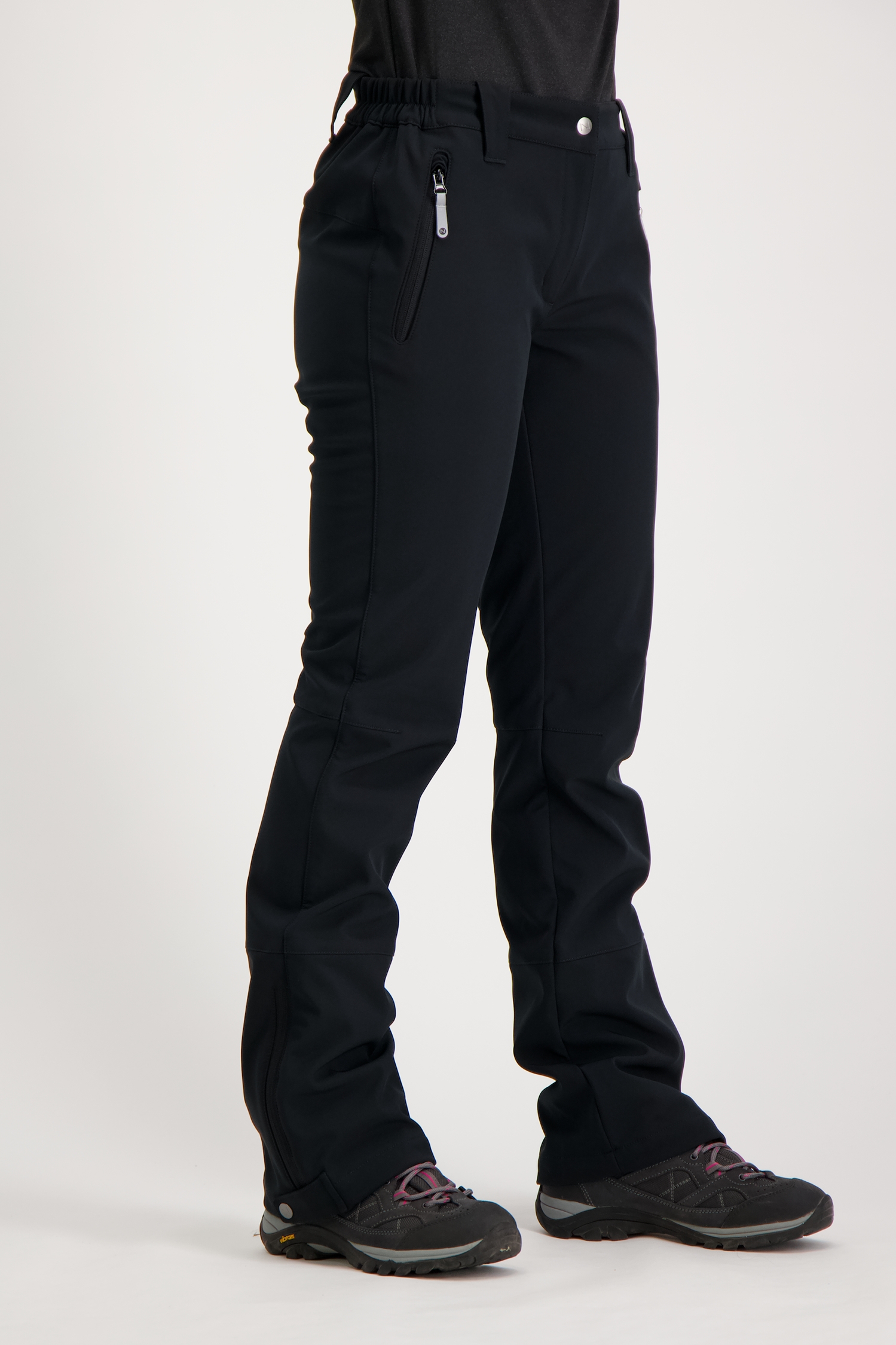 46 NORD Damen Softshellhose Schwarz, Damen, Größe: 40