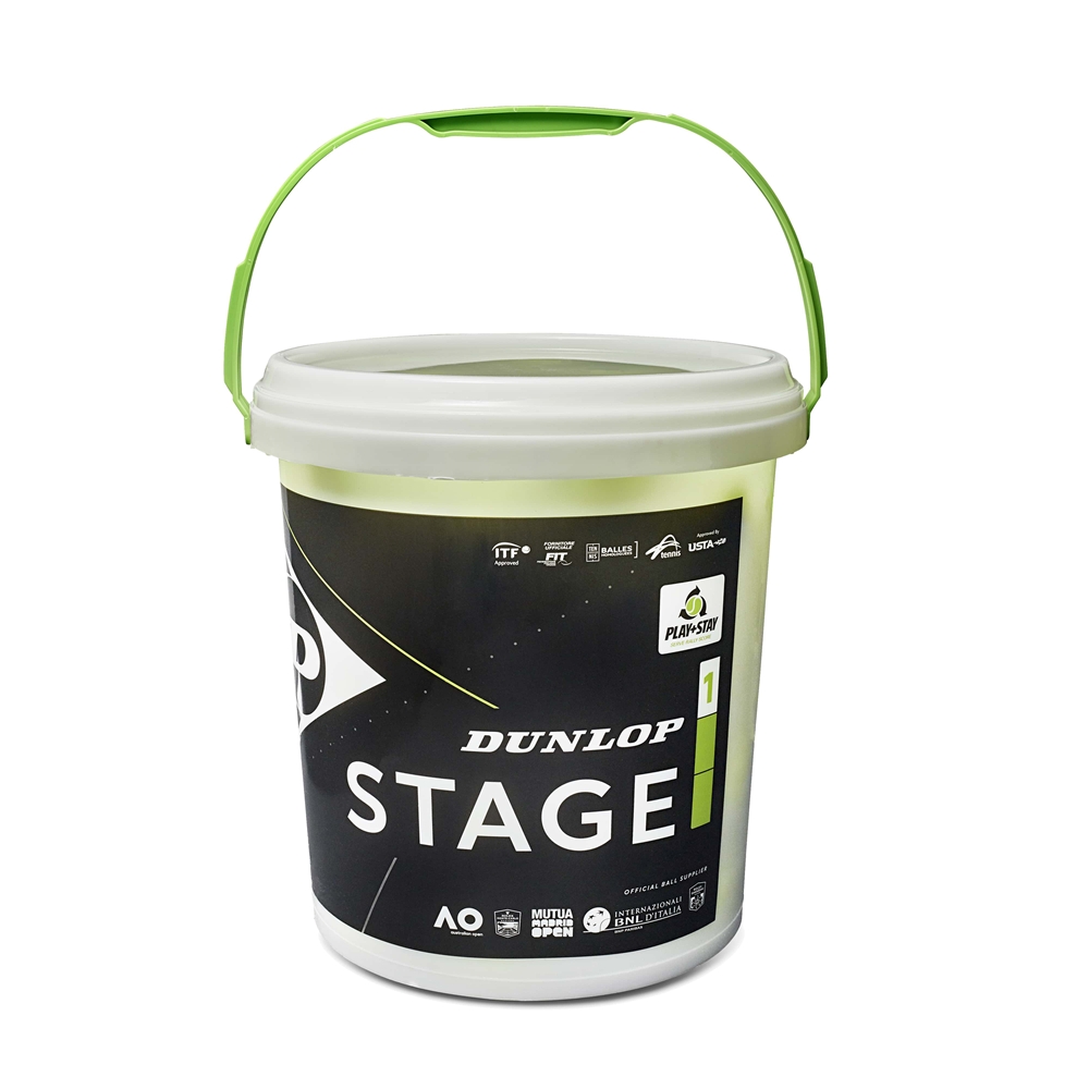 Dunlop 60-Pack Stage 1 Green Tennisball Grün, , Größe: ONE SIZE