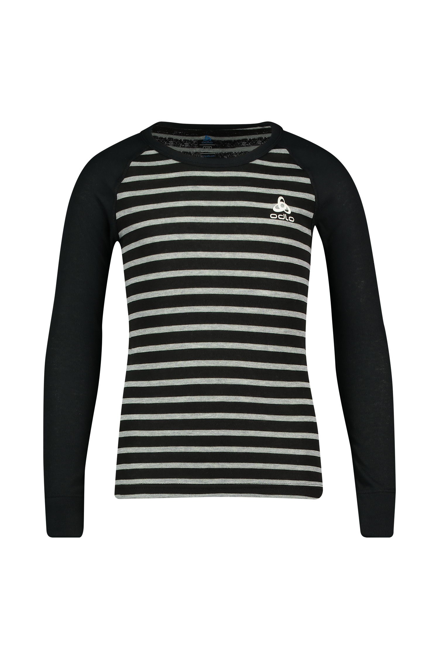 Image of Odlo Active Warm Stripes Kinder Thermo Longsleeve Schwarz, , Größe: 104