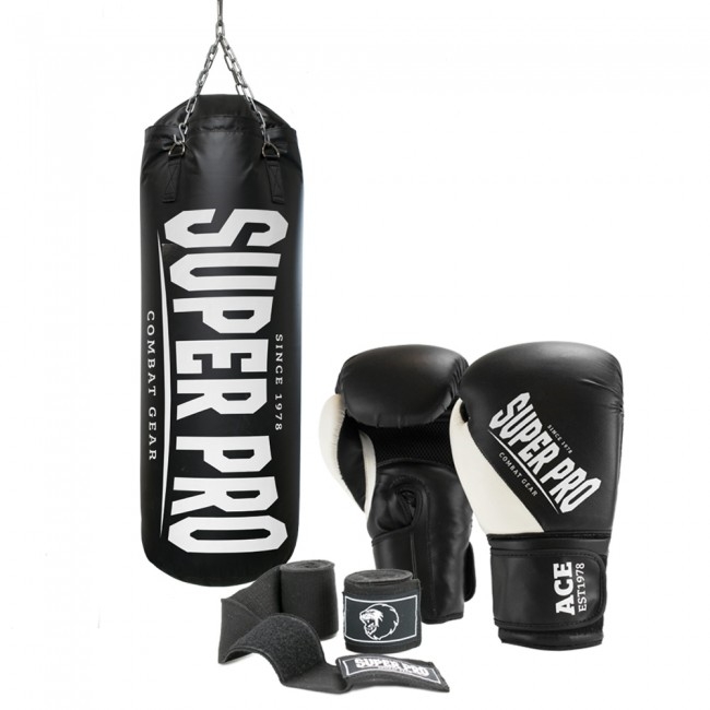 Image of adidas Super Pro Combat Gear Water Air Boxsack Set Schwarz, Herren, Größe: ONE SIZE