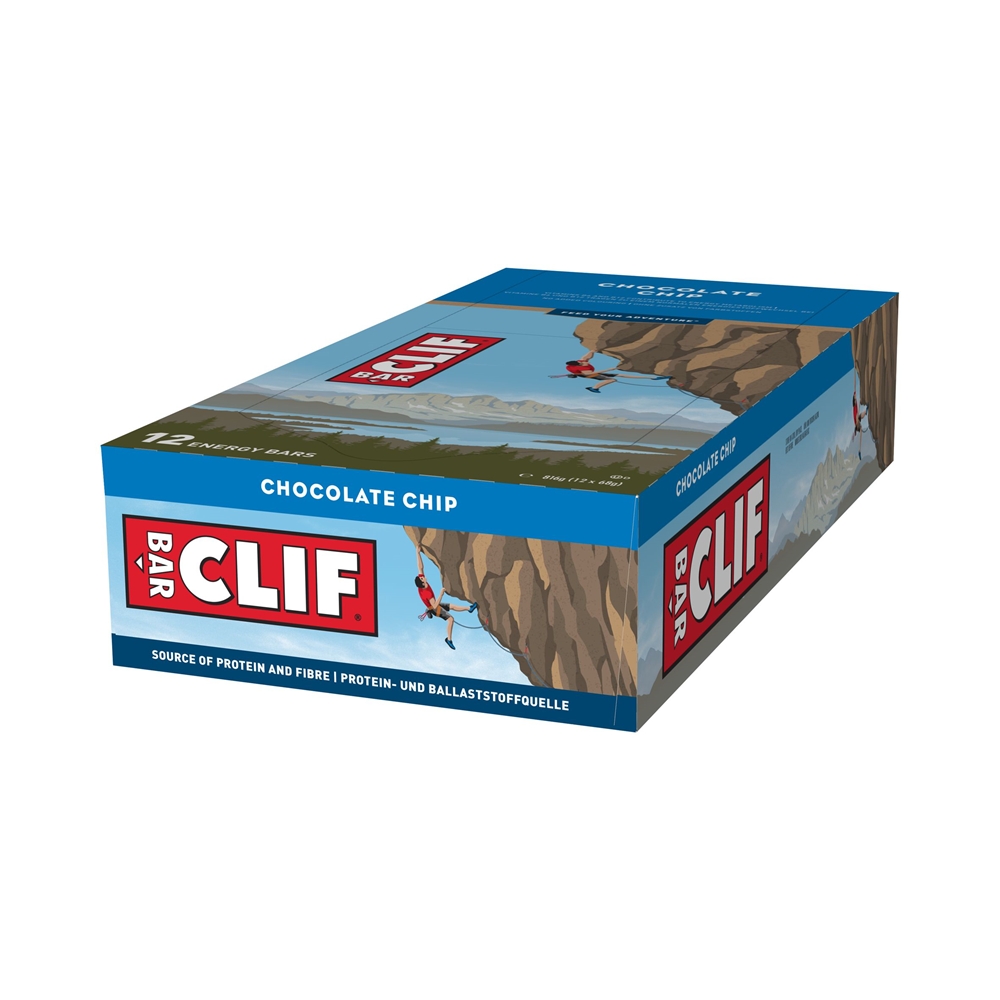 Image of Clif Bar Chocolate Chip 12 x 68 g Sportriegel Blau, Herren, Größe: 0