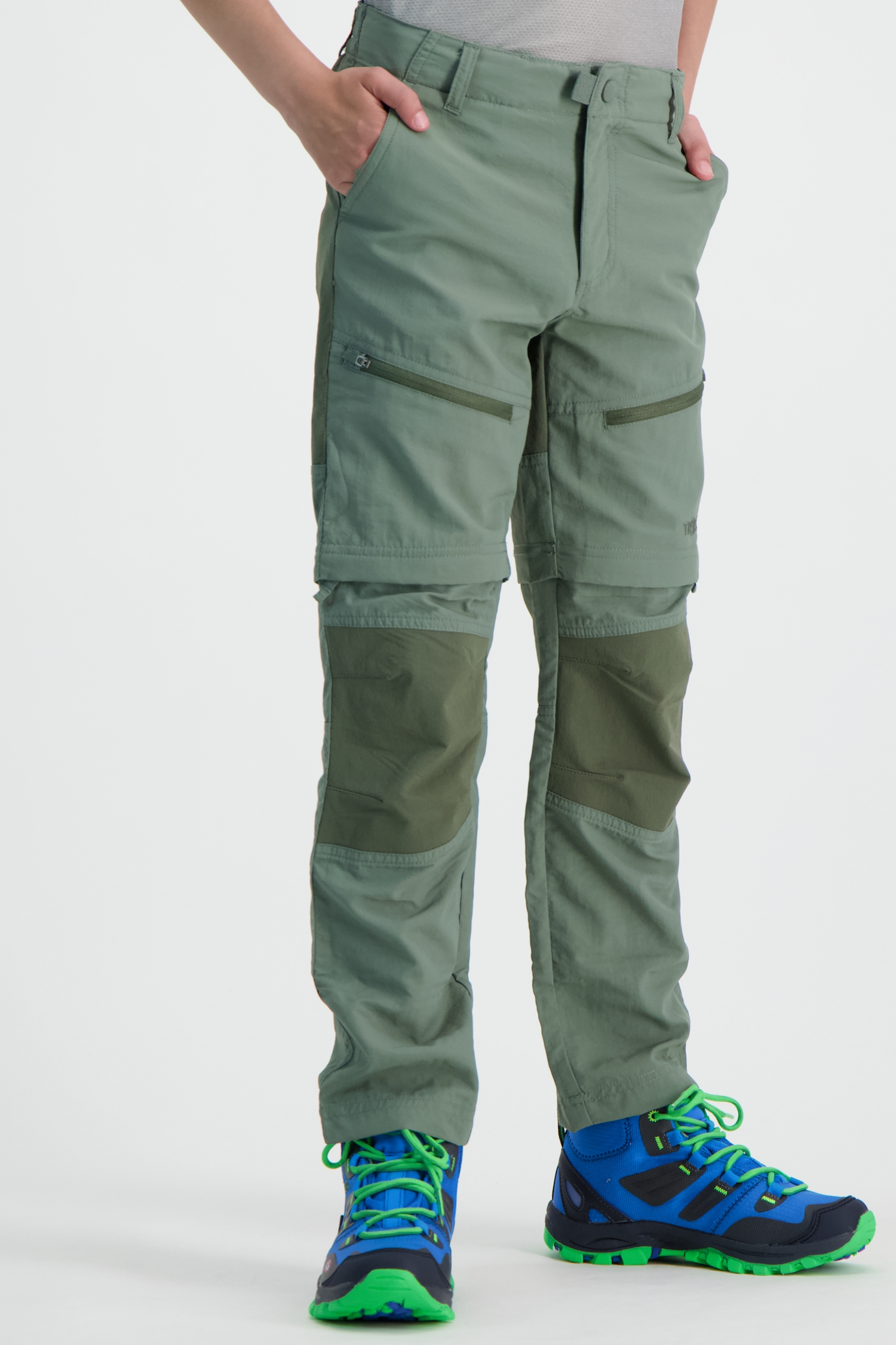 Image of Trollkids Nordfjord Zip-Off Kinder Wanderhose Grün, , Größe: 128