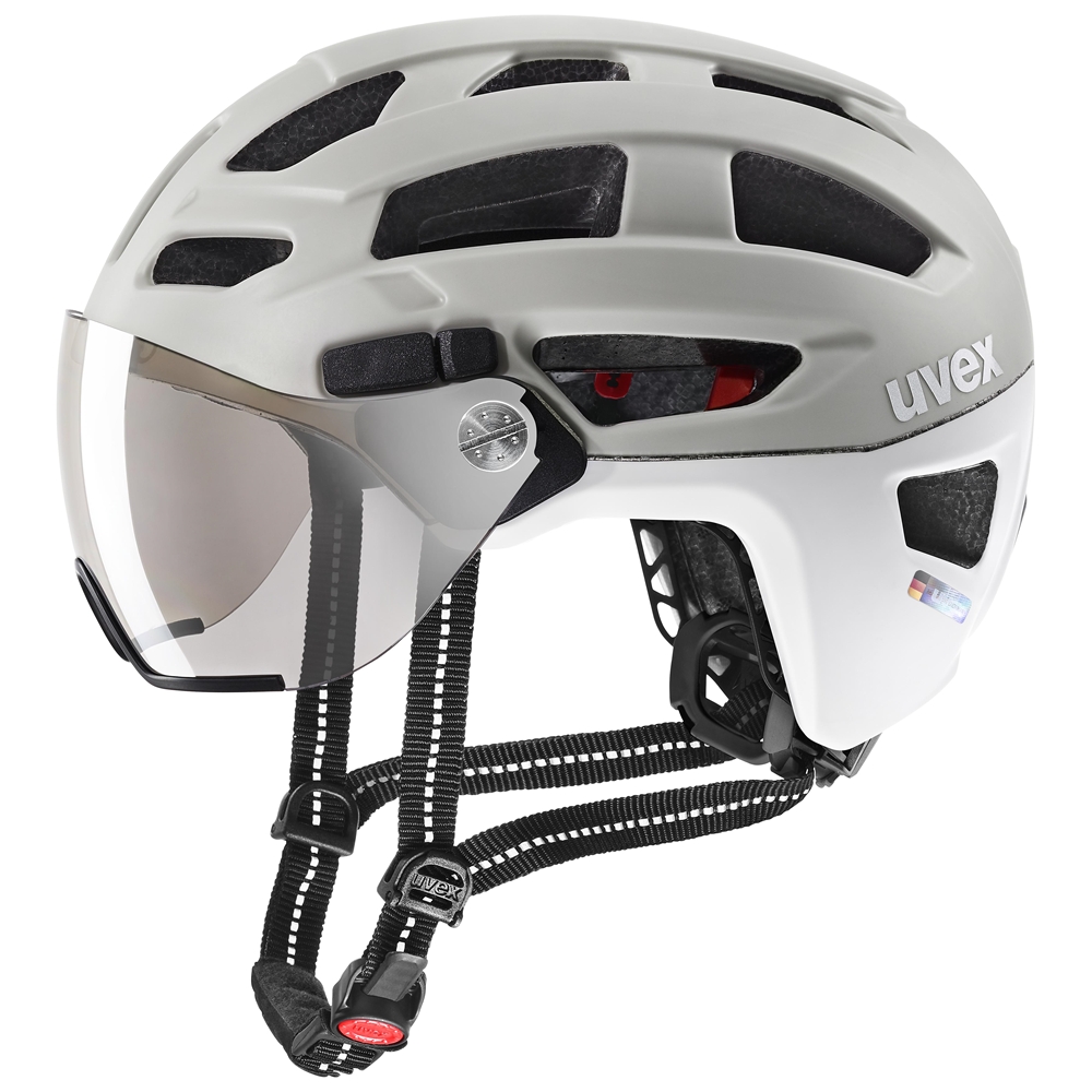 uvex finale visor Velohelm Silber, Herren, Größe: 52-57