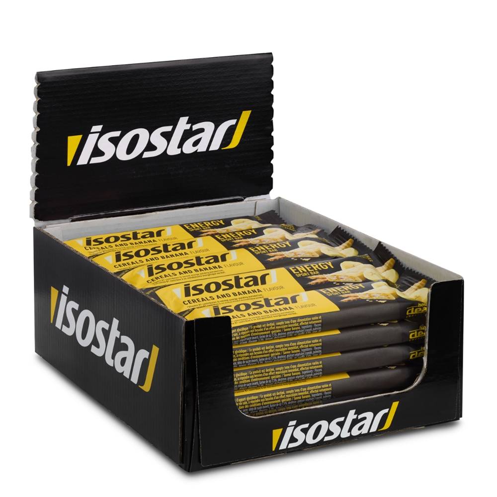 Isostar Energy Banane 30 x 40 g Sportriegel Gelb, Herren, Größe: 0