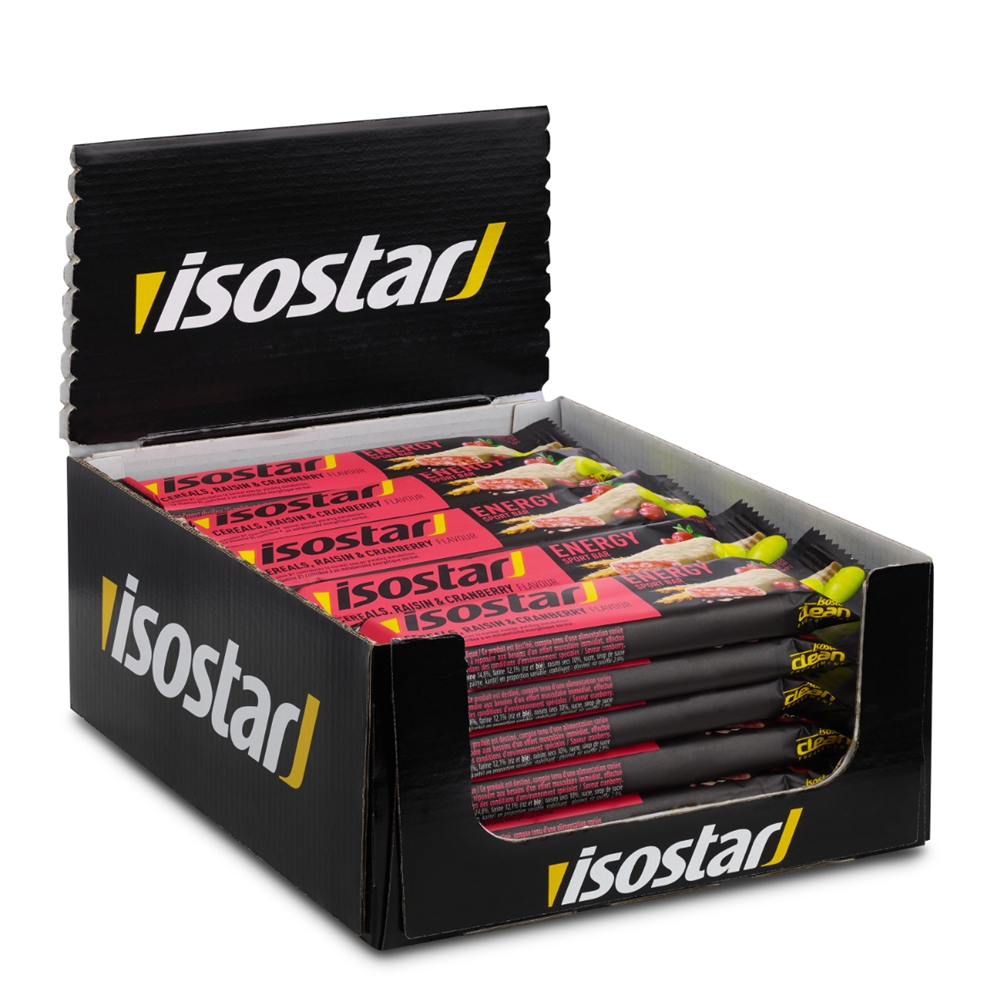 Isostar Energy Cranberry 30 x 40 g Sportriegel Lila, Herren, Größe: 0