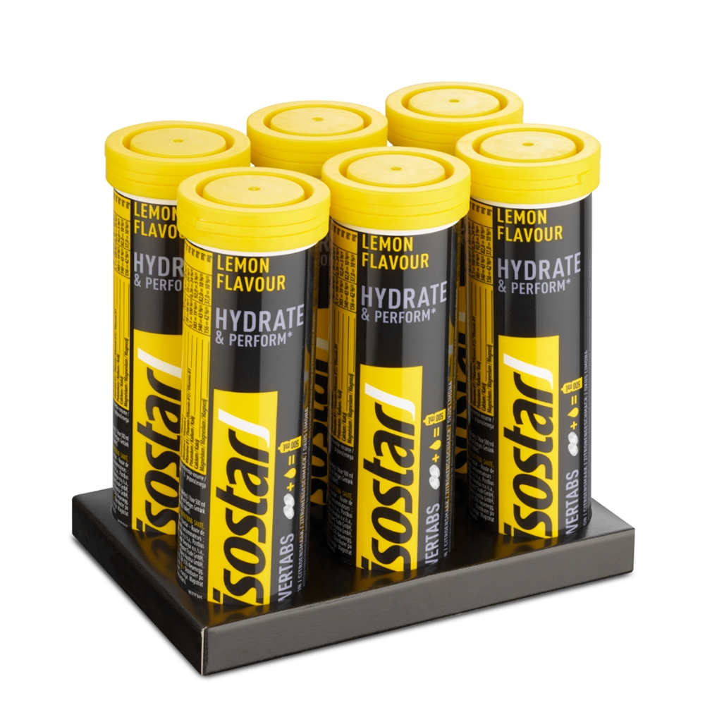 Image of Isostar 6-Pack Hydrate & Perform Lemon 10 x 12 g Brausetabletten Gelb, Herren, Größe: 0