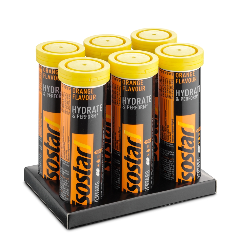 Image of Isostar 6-Pack Hydrate & Perform Orange 10 x 12 g Brausetabletten Orange, Herren, Größe: 0