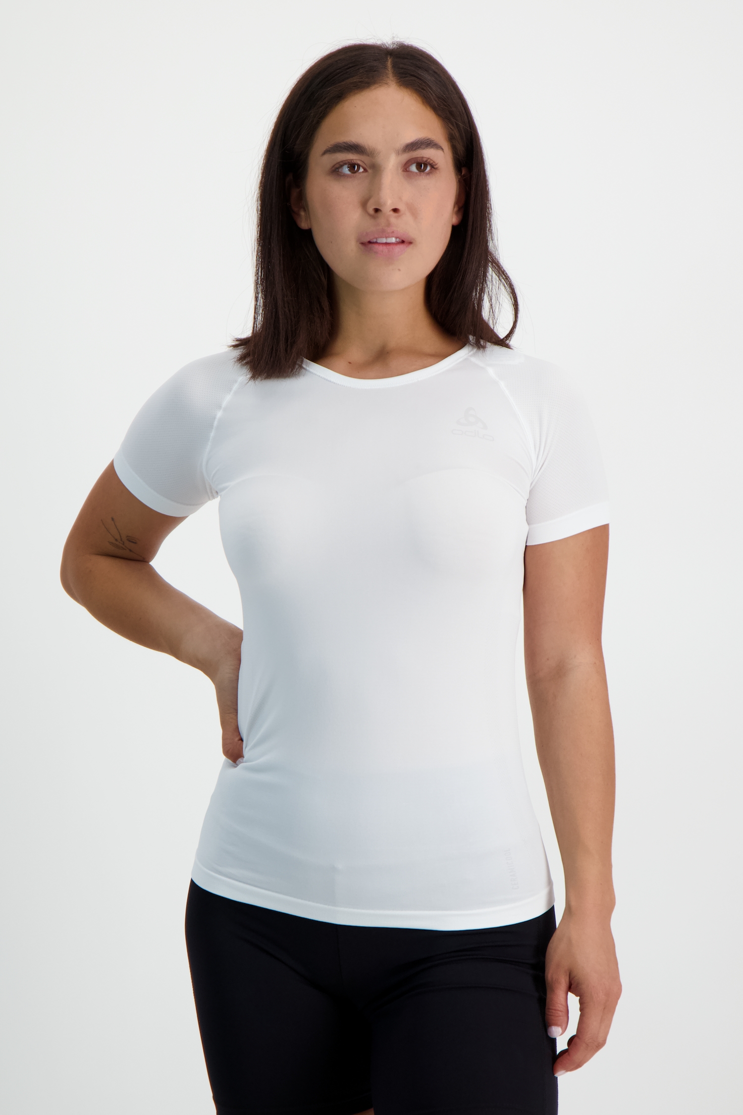 Image of Odlo Performance X-Light ECO Damen Thermoshirt Weiss, Damen, Größe: XS