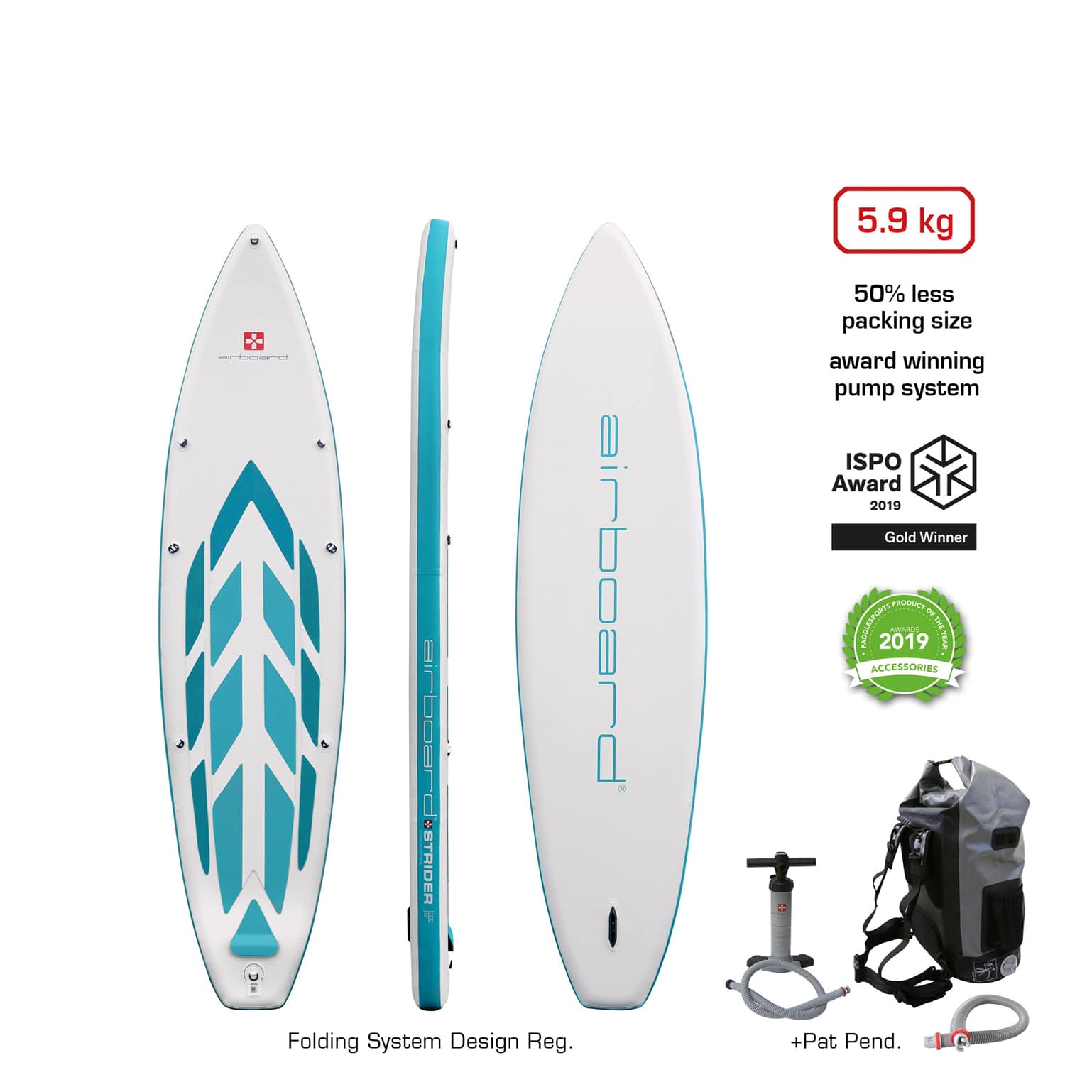 Image of Airboard Strider Superlight 11.2 Stand Up Paddle (SUP) Türkis, Herren, Größe: 11