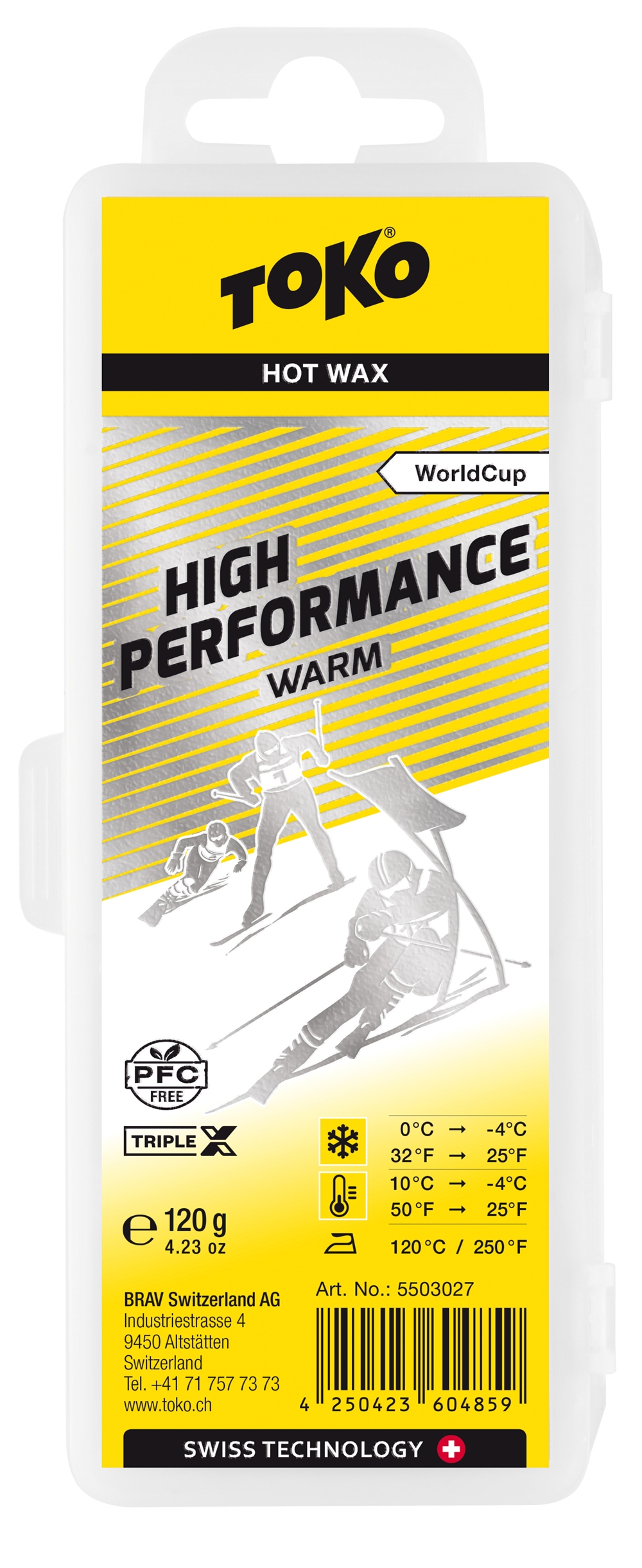 Image of Toko High Performance Hot warm 120 g Wachs Gelb, Herren, Größe: ONE SIZE