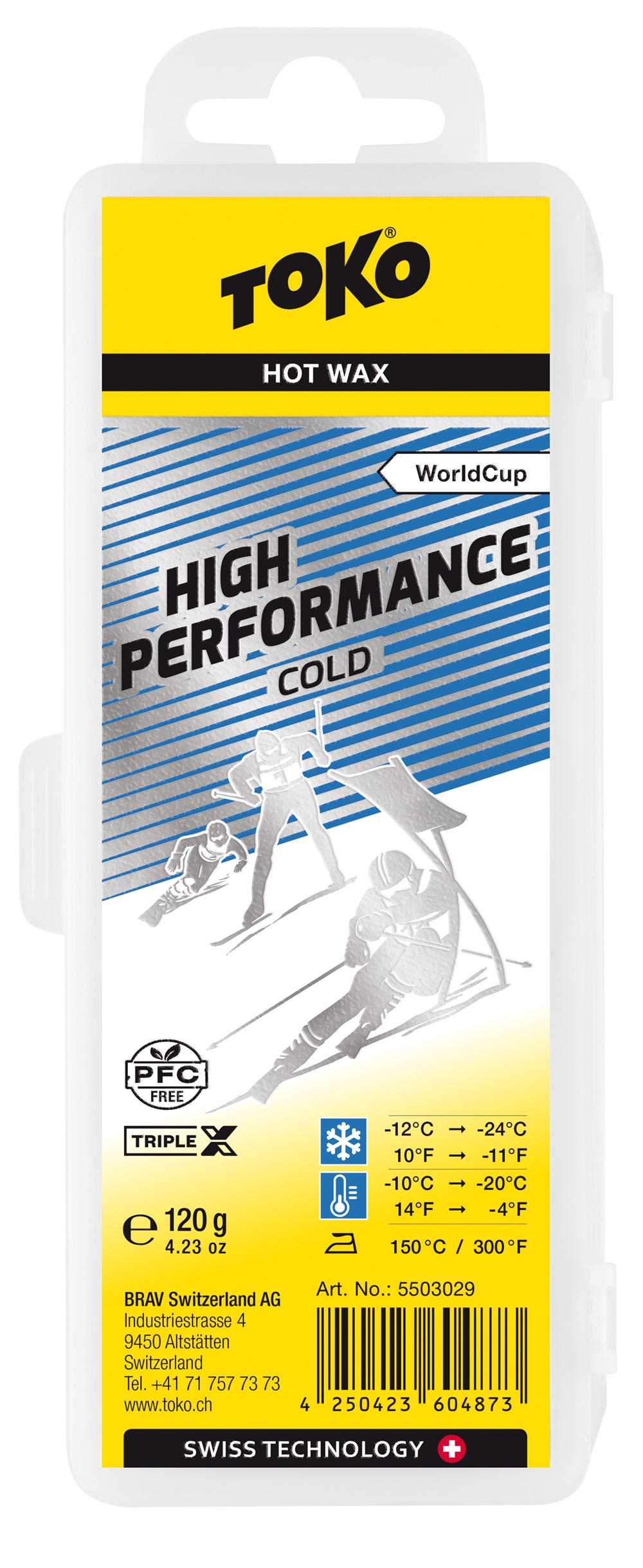 Image of Toko High Performance Hot cold 120 g Wachs Blau, Herren, Größe: ONE SIZE