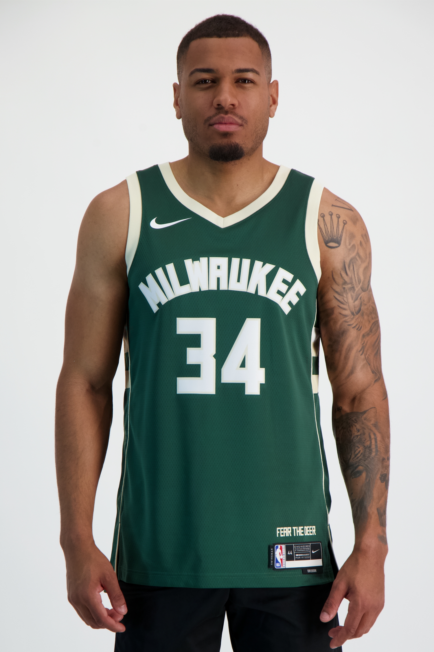 Image of Nike Milwaukee Bucks Icon Edition Giannis Antetokounmpo Herren Basketballtrikot Grün, Herren, Größe: L