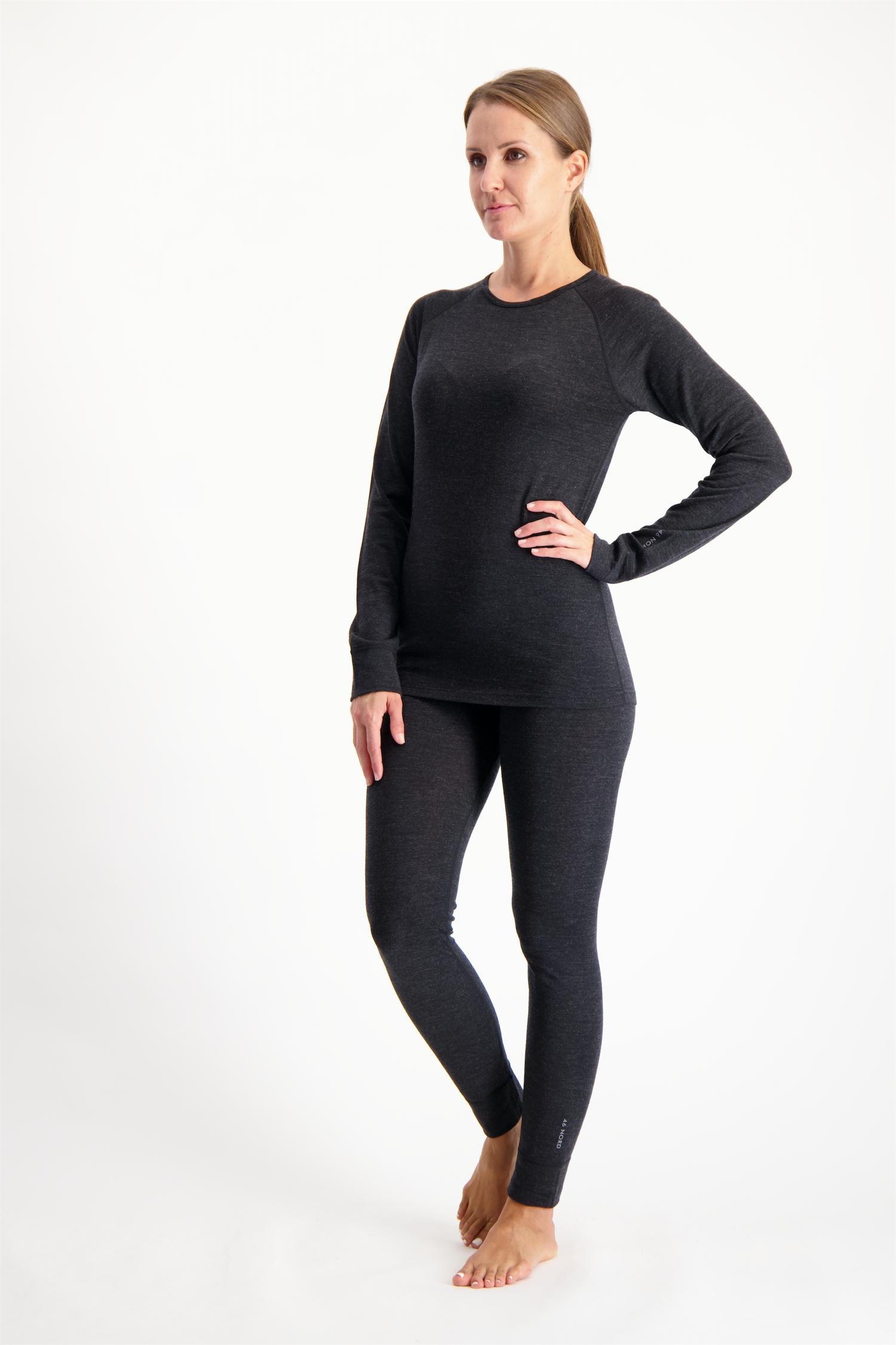 Image of 46 NORD Merino Damen Thermo Unterwäsche Set Schwarz, Damen, Größe: M