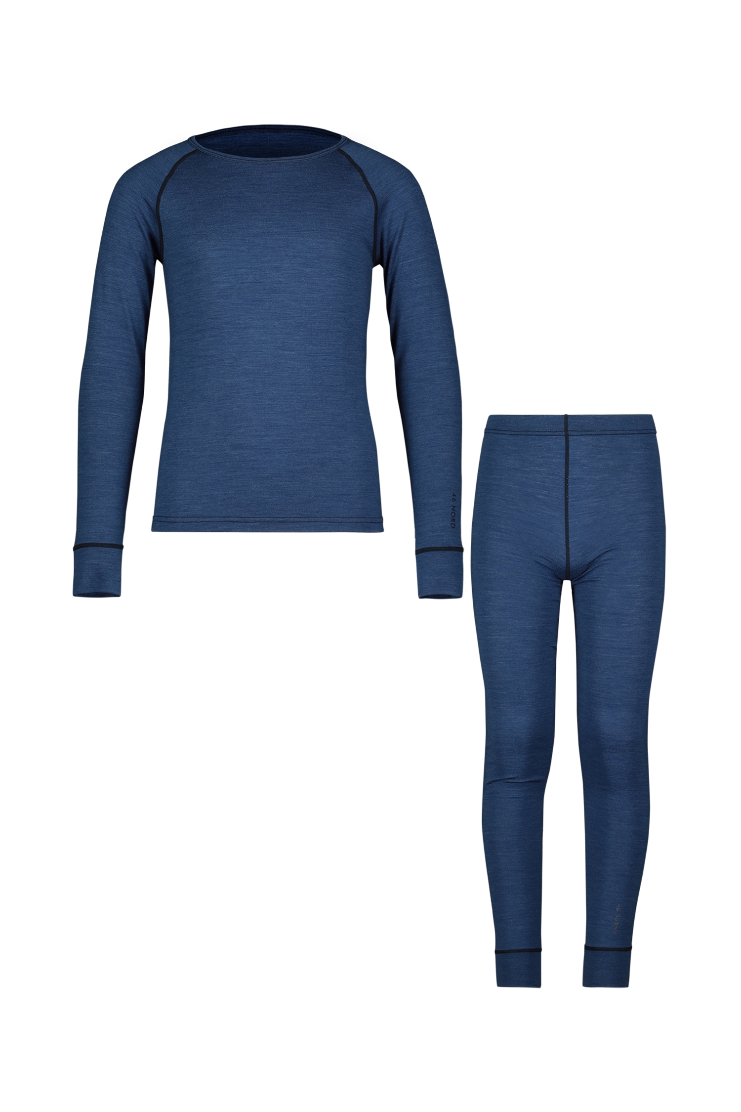 Image of 46 NORD Merino Kinder Thermo Unterwäsche Set Blau, , Größe: 140