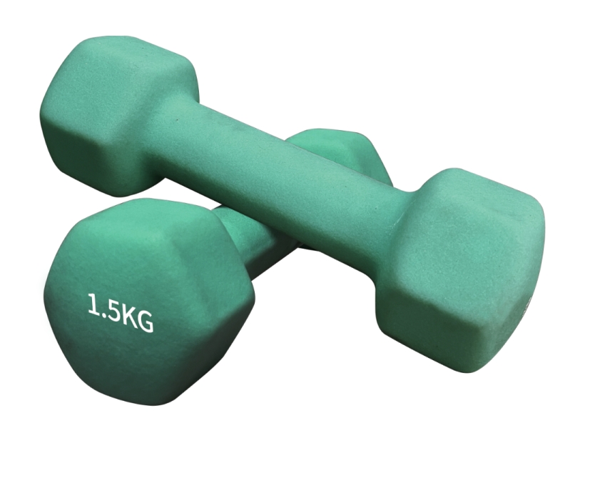 Image of POWERZONE Hexagonal Neoprene 2 x 1.5 kg Hantel Set Grün, Herren, Größe: 0