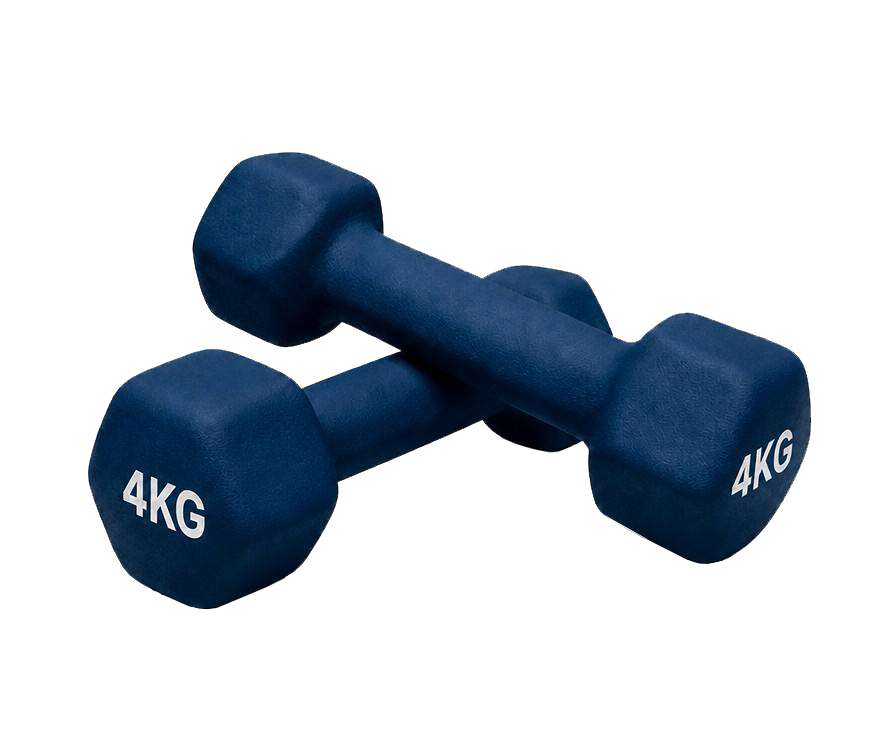 Image of POWERZONE Hexagonal neoprene 2 x 4 kg Hantel Set Blau, Herren, Größe: 0