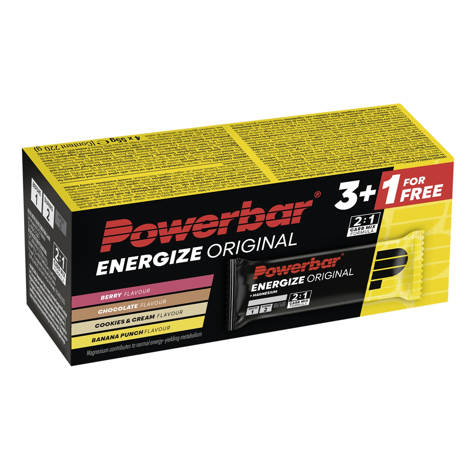 Image of Powerbar 4-Pack Energize Original Multiflavour 4 x 55 g Sportriegel Multicolor, Herren, Größe: 1