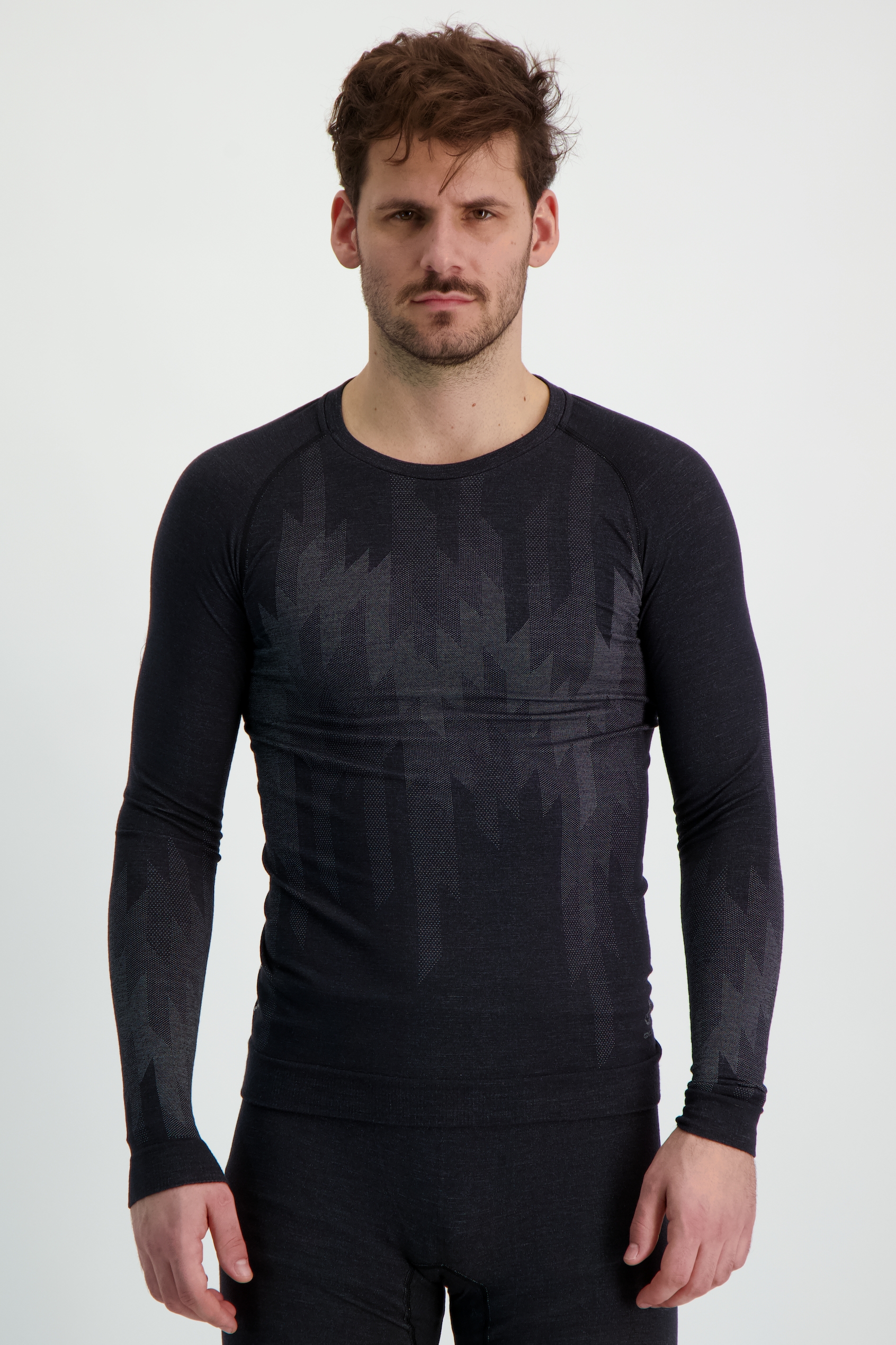 Image of Odlo Kinship Performance Wool 200 Herren Thermo Longsleeve Schwarz, Herren, Größe: L