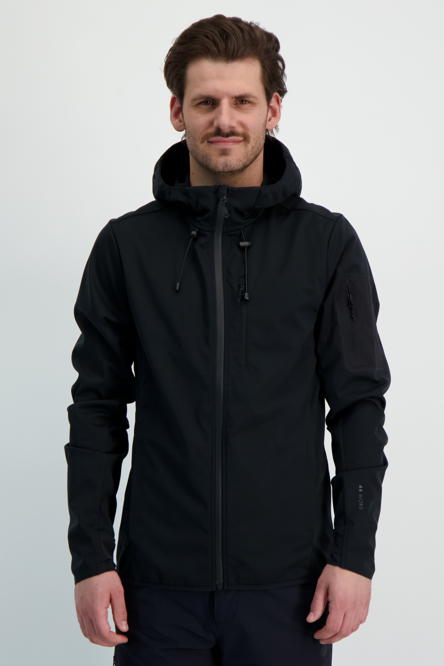 46 NORD Herren Softshelljacke Schwarz, Herren, Größe: XXL